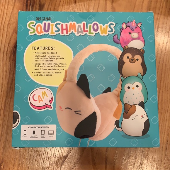 Squishmallows | Other | New Squishmallow Headphones Cam The Cat | Poshmark